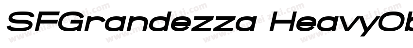 SFGrandezza HeavyObl字体转换